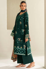 Farasha | Summer Weaves Embroidered Lawn | Willow Green