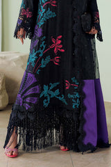 Maria B | 3 Piece Unstitched Embroidered | SR-01-08-Mid Night Noir