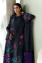 Maria B | 3 Piece Unstitched Embroidered | SR-01-08-Mid Night Noir