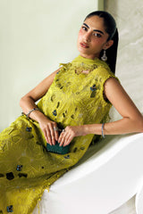 Maria B | 3 Piece Unstitched Embroidered | SR-01-03-Lime Green