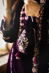 Sahar | Luxury Pret 25 | Aubergine Noir