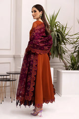 Alizeh | Formals Collection | Rust Dress 3 piece - RTW1011