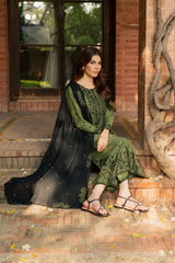 Batik | GREEN WILLOW 3PC EMBROIDERED | KARANDI PRET