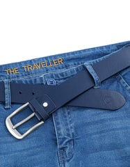 Navy Texture Casual Belt