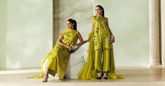 Maria B | 3 Piece Unstitched Embroidered | SR-01-03-Lime Green