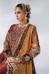 Maria B | Mbroidered Wedding Formals 26 | BD-3104-Maroon Crimson
