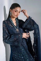 Maria B | Mbroidered Wedding Formals 26 | BD-3106-Peacock Blue