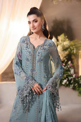Maria b | Chiffon Formals 26 | MPC-26-106-Slate Blue