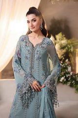 Maria b | Chiffon Formals 26 | MPC-26-106-Slate Blue
