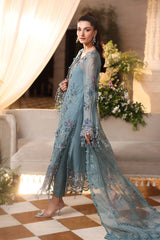 Maria b | Chiffon Formals 26 | MPC-26-106-Slate Blue