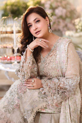Maria b | Chiffon Formals 26 | MPC-26-107-Ivory Beige