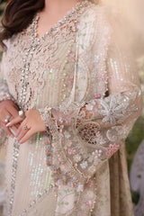 Maria b | Chiffon Formals 26 | MPC-26-107-Ivory Beige