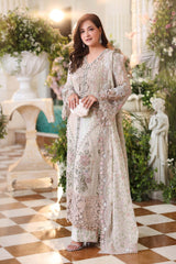 Maria b | Chiffon Formals 26 | MPC-26-107-Ivory Beige