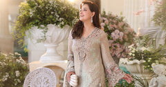 Maria b | Chiffon Formals 26 | MPC-26-107-Ivory Beige