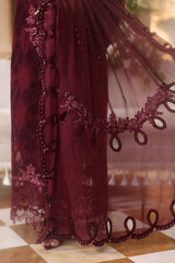 Maria b | Chiffon Formals 26 | MPC-26-108-Burgundy