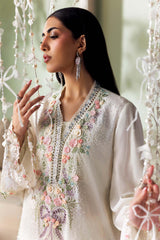 Maria B | 3 Piece Unstitched Embroidered | SR-01-02-Ivory