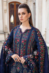 Maria B | Linen 23 | Navy Blue DL-1109