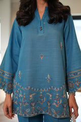 Sahar | Pret Essentials Winter 25 | Lunar Blue