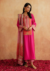 Mahgul | Chanderi Eid Edit | Pink Veil