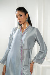 Wahaj M Khan | Lra Eid Collection 26 | Grey Rawsilk Wrap