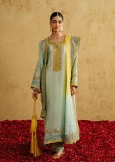 Mahgul | Chanderi Eid Edit | Saffron Luxe