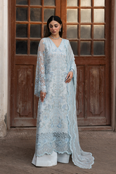 Lavish Premium | Hamsafar Luxury Chiffon | Misty Blue