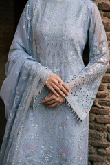 Lavish Premium | Hamsafar Luxury Chiffon | Baby Blue
