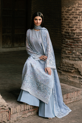 Lavish Premium | Hamsafar Luxury Chiffon | Baby Blue