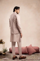 Pink Falling Embroidered Waistcoat - Men