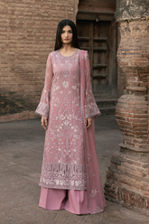 Lavish Premium | Hamsafar Luxury Chiffon | Floral Pink