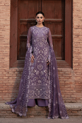 Lavish Premium | Hamsafar Luxury Chiffon | Pale Purple