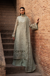 Lavish Premium | Hamsafar Luxury Chiffon | Sage Green