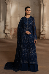 Lavish Premium | Hamsafar Luxury Chiffon | Midnight Blue