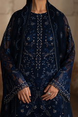 Lavish Premium | Hamsafar Luxury Chiffon | Midnight Blue