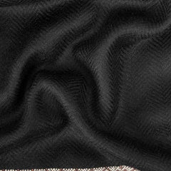 Lux Herringbone Shawl | Black - Dynasty