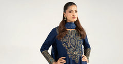 Maria B | 3 Piece Embroidered | DW-EA24-13R1-Blue