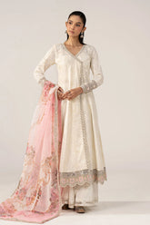 Maria B | 3 Piece Embroidered | DW-EA24-48R1-Off White