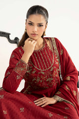 Maria B | 3 Piece Embroidered | DW-EA24-77R1-Red