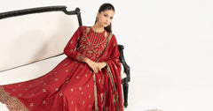 Maria B | 3 Piece Embroidered | DW-EA24-77R1-Red