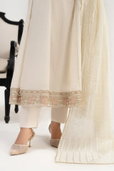 Maria B | 3 Piece Embroidered | DW-EA25-122R1-Off White