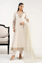 Maria B | 3 Piece Embroidered | DW-EA25-122R1-Off White