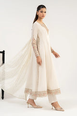 Maria B | 3 Piece Embroidered | DW-EA25-122R1-Off White
