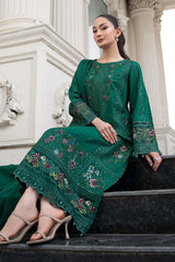 Maria B | 3 Piece Embroidered | DW-EA25-25R1-Green