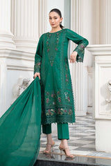 Maria B | 3 Piece Embroidered | DW-EA25-25R1-Green