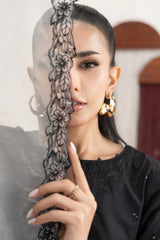 Maria B | 3 Piece Embroidered | DW-EA25-67R1-Black