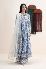 Maria B | 3 Piece Embroidered | DW-EA25-87R1-Off White