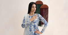 Maria B | 3 Piece Embroidered | DW-EA25-87R1-Off White