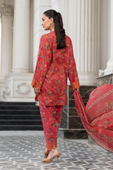 Maria B | 3 Piece Embroidered | DW-EA26-23-Red