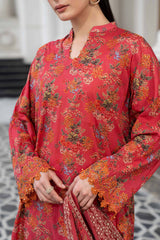 Maria B | 3 Piece Embroidered | DW-EA26-23-Red