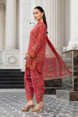 Maria B | 3 Piece Embroidered | DW-EA26-23-Red